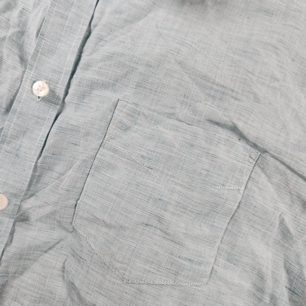 UNTUCKit Shirt Mens XL Green Long Sleeve Linen Blend Button Up Wrinkle Casual - Picture 4 of 8